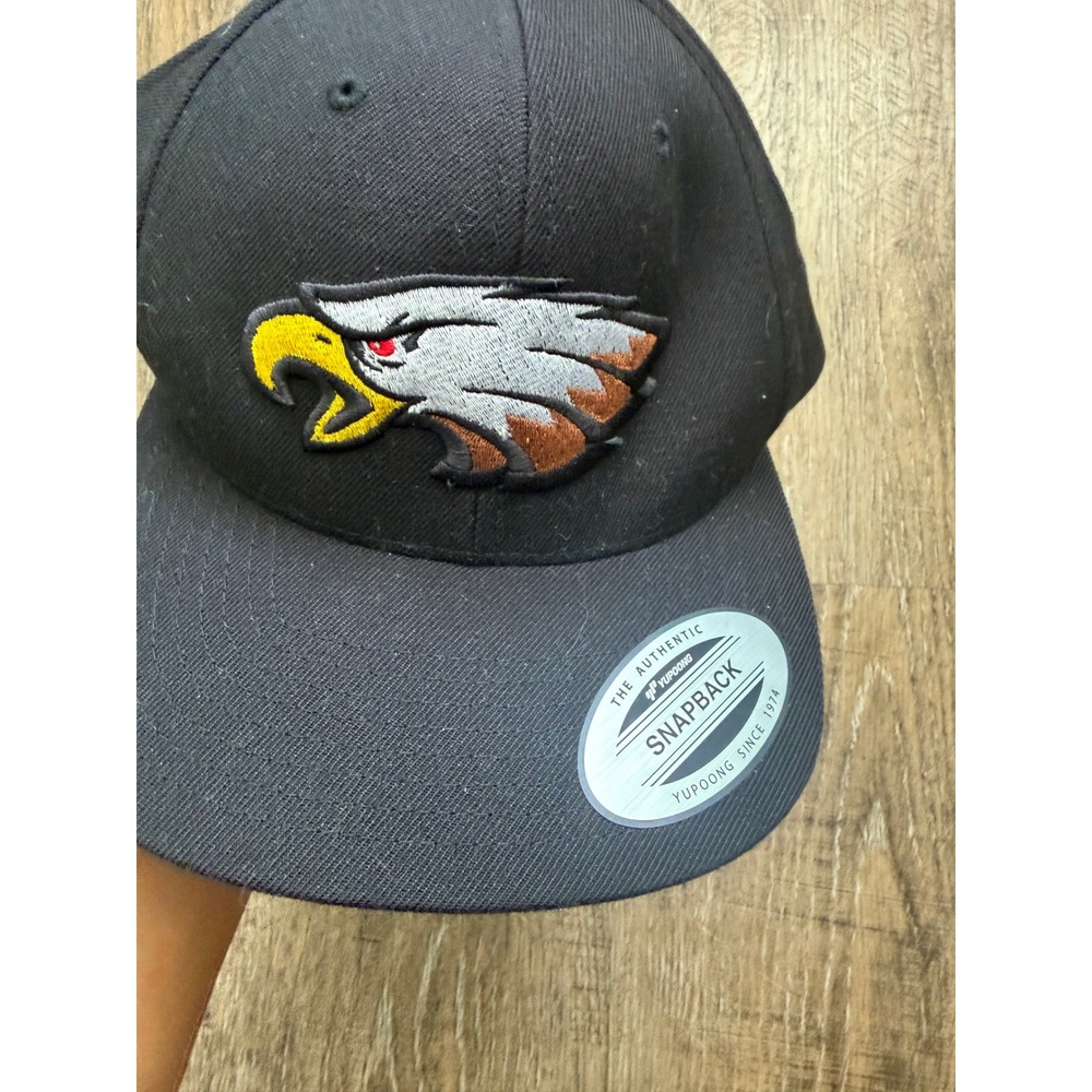 Sport-Tek Yupoong Snapback Hat Black Eagle Mascot Coach Lamb OSFA Cap STC18